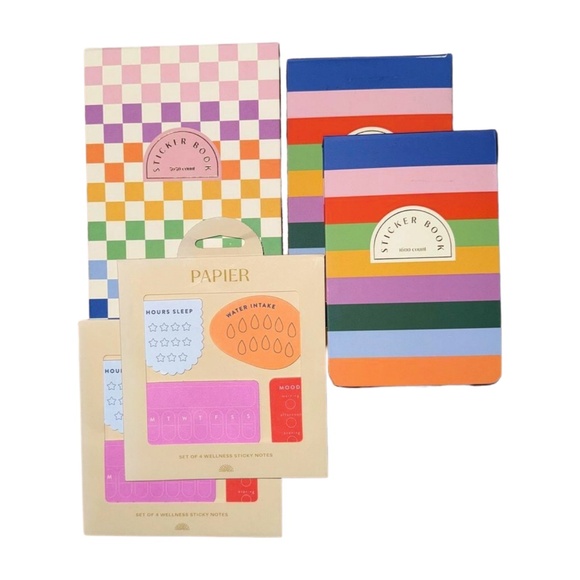 Spritz Sticker Books Large + 2 Small & Papier Wellness Sticky Notes Bundle | NWT - Picture 1 of 1